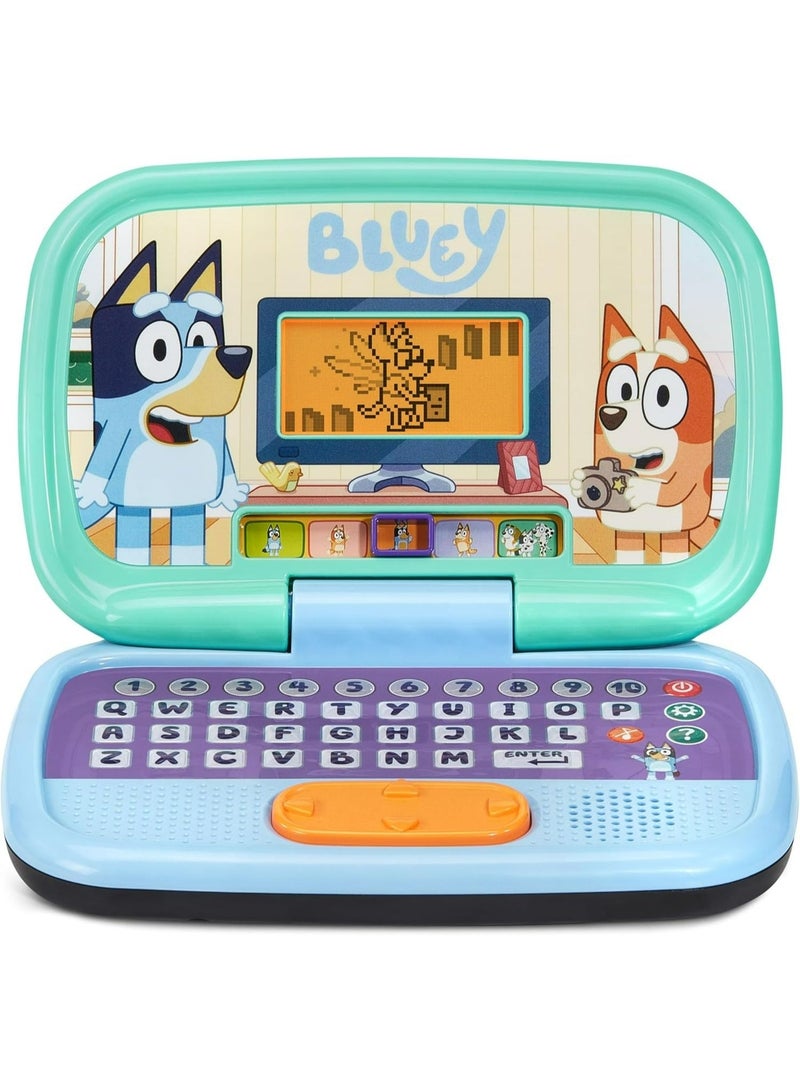Vtech Bluey Game Time Laptop - 3+ Blue |Explore 10 interactive games with the Bluey Game Time Laptop | Pre-School Content, Official Bluey Character Toy for Kids, Letters, Numbers, Music | Ideal Gift for Children 3+ up Years, - Image 1
